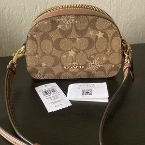 Authentic Coach Snowflake Signature Crossbody